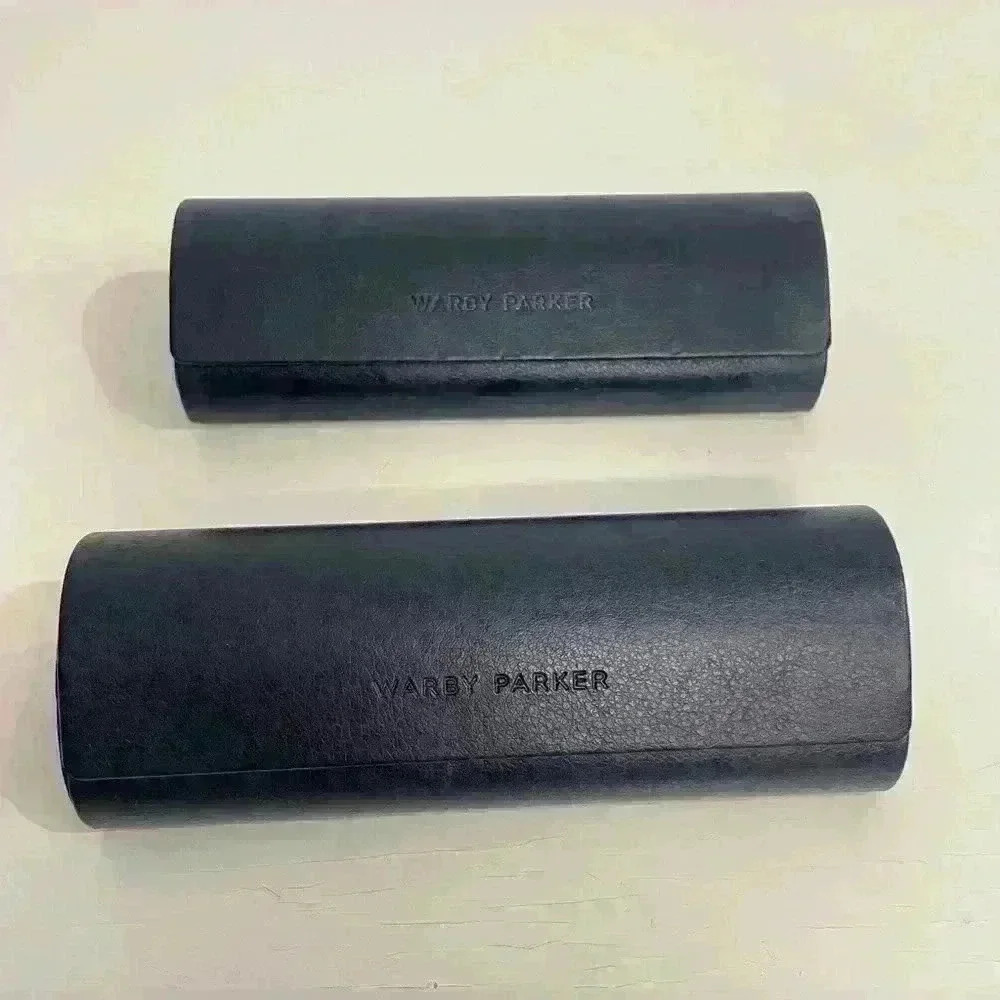 Warby Parker Set Two Eyeglasses Cases Flap‎ Magnetic Closure Hard Shell
